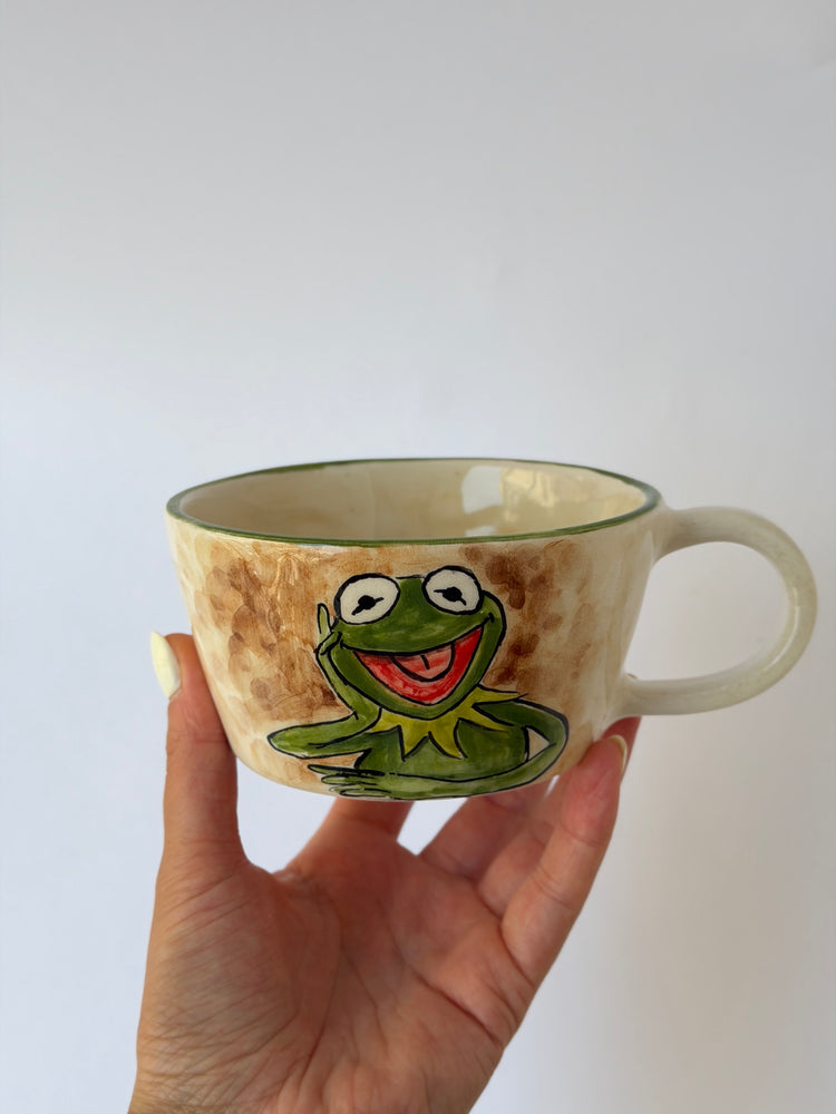 Kermit handmade ceramic mug