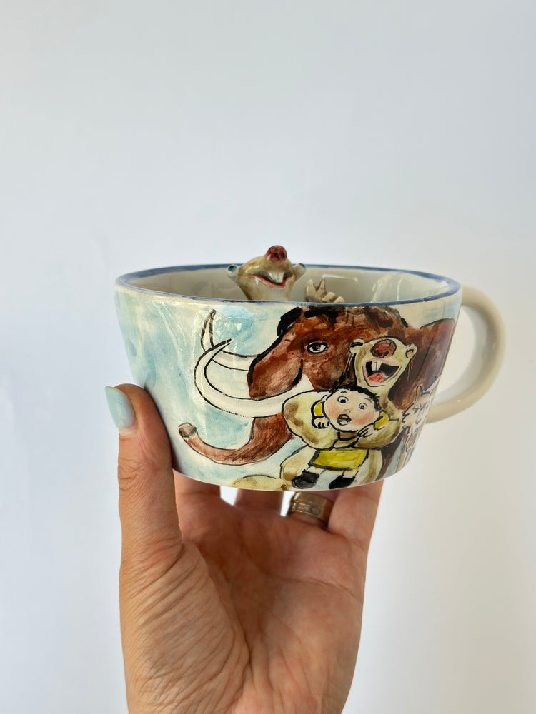 Ground sloth handmade ceramic mug