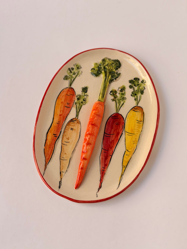 Carrot handmade ceramic plate