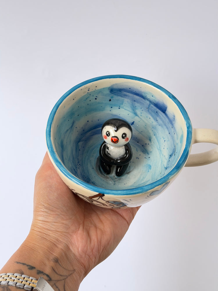 Penguin handmade ceramic mug