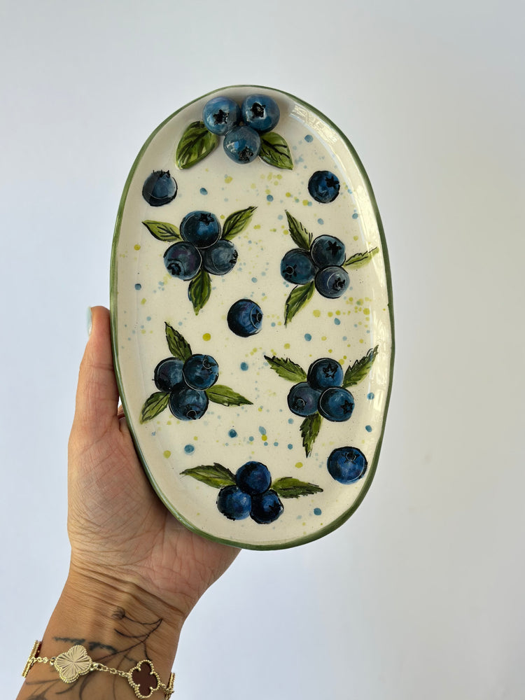 Blueberry handmade plate