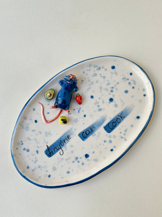 Little Chef handmade plate 25x16 sm