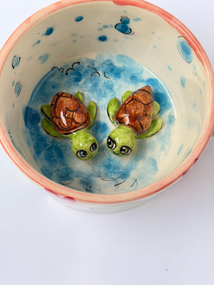 Turtles handmade ceramic mug