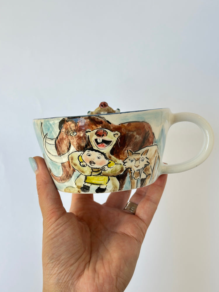 Ground sloth handmade ceramic mug