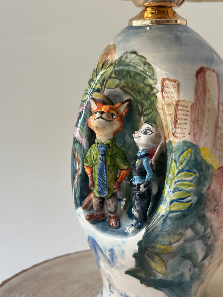Nick and Judy handmade ceramic lamp