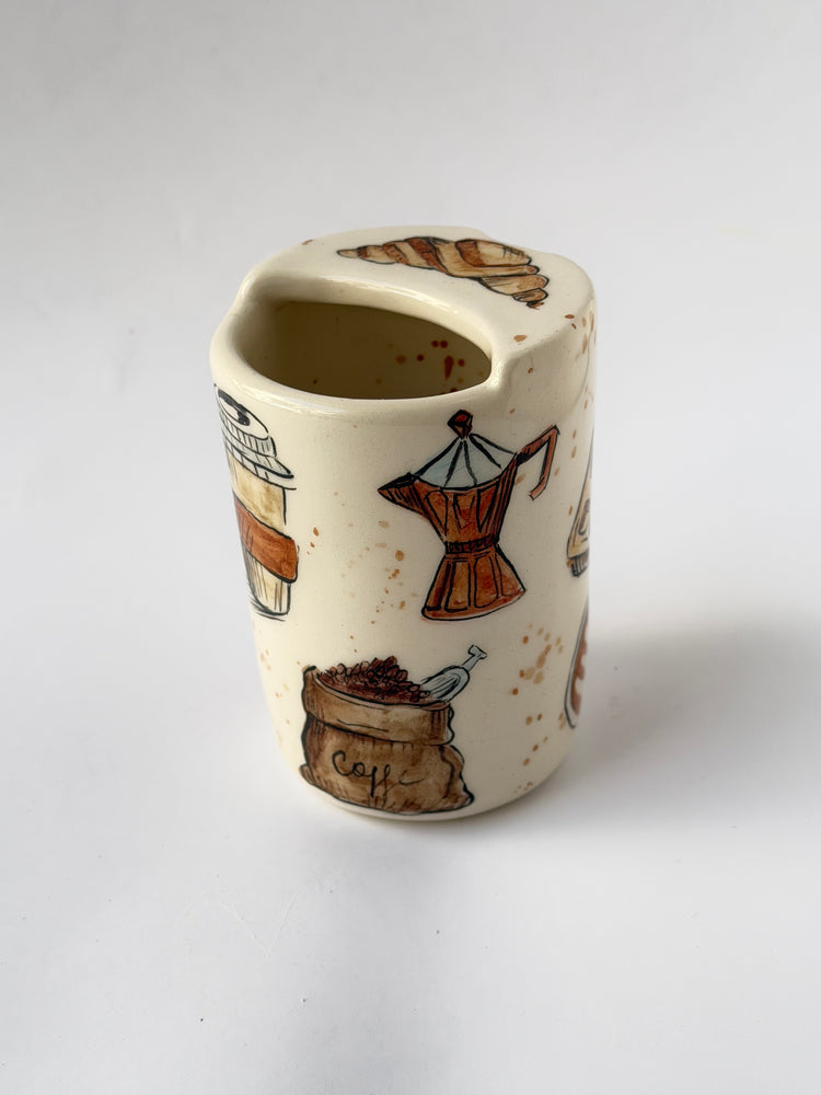 Coffee handmade ceramic takeaway mug