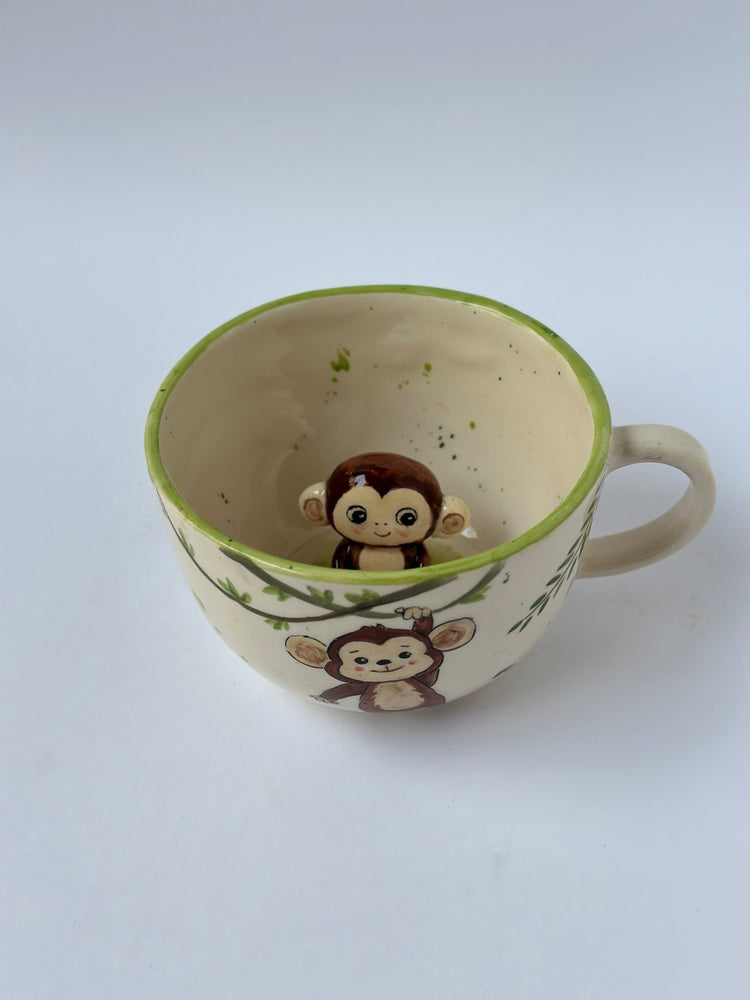 Monkey handmade mug