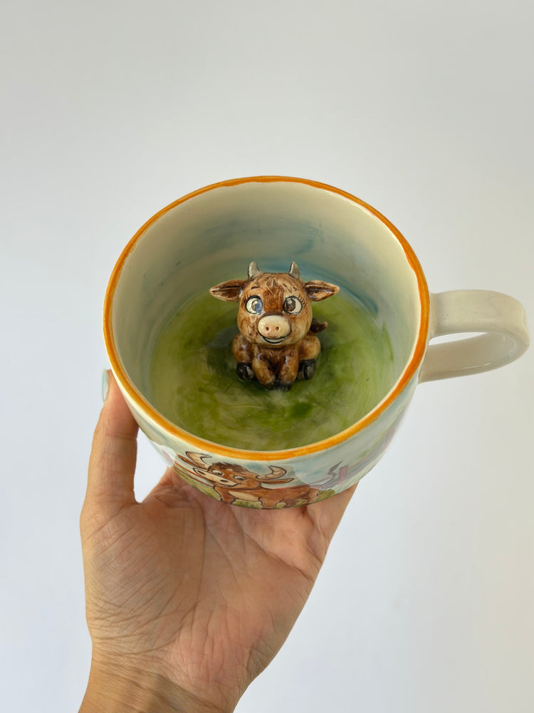 Cow handmade ceramic mug