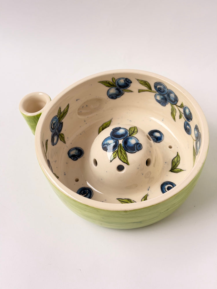 Blueberry handmade ceramic washing bowl