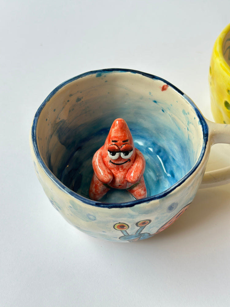 SpongeBob and Patrick handmade mugs