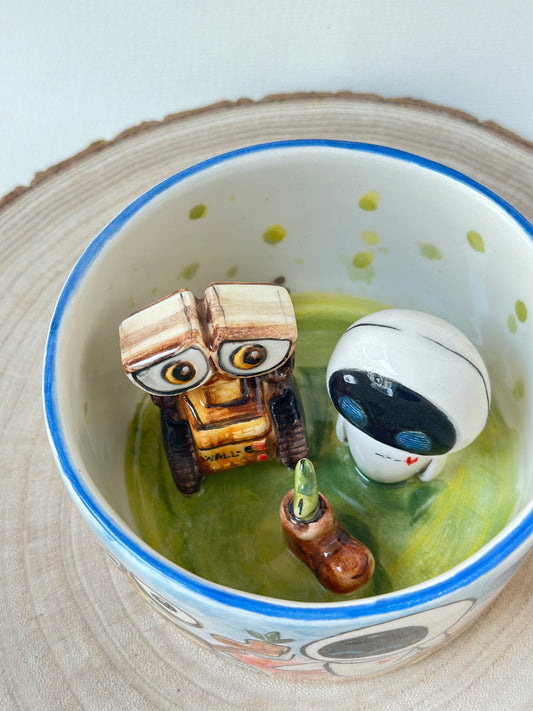 Wall-E mug handmade