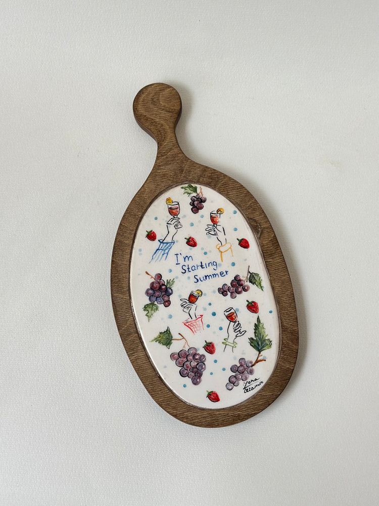 Handcrafted Wooden and Ceramic Serving Pieces