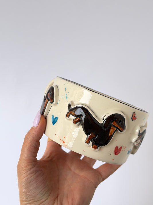 Dachshund dog handmade ceramic mug