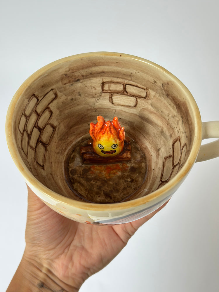 Little Flame mug ceramic handmade