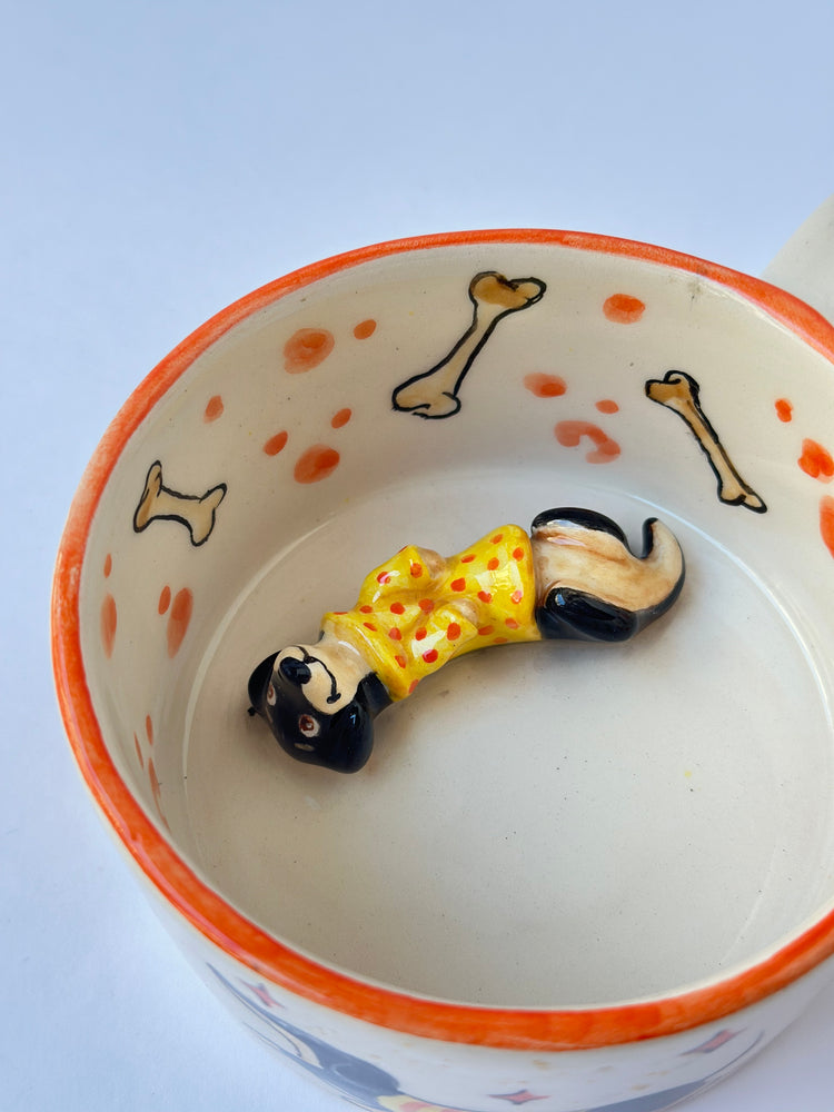Dachshund dog handmade ceramic mug