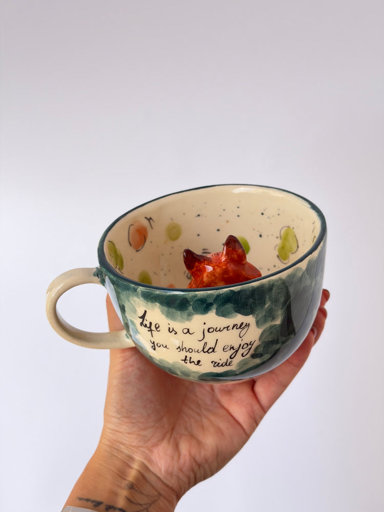 Fox handmade ceramic mug