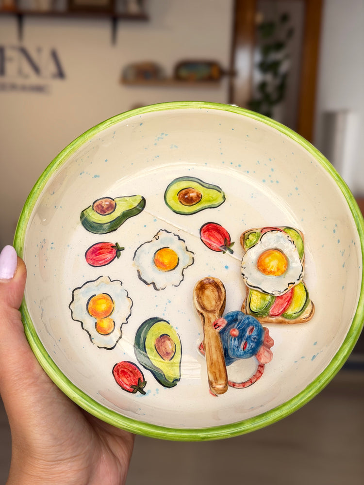 Handmade Little Prinfe bowl (Note: The product is being sold at a discounted price due to a minor defect.)