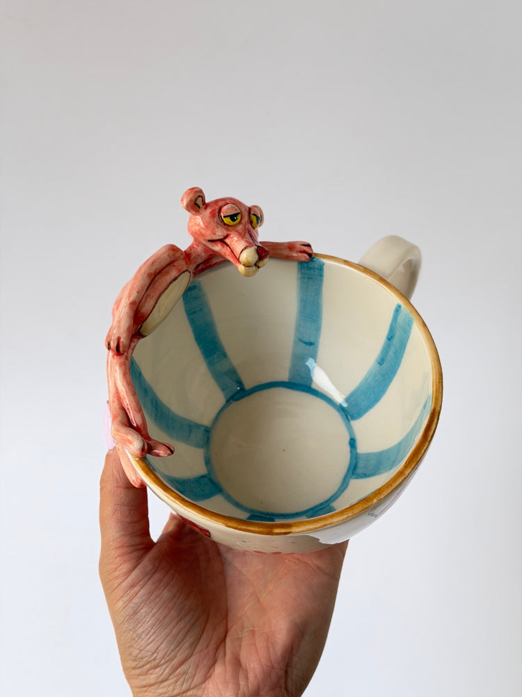 Panther handmade ceramic mug