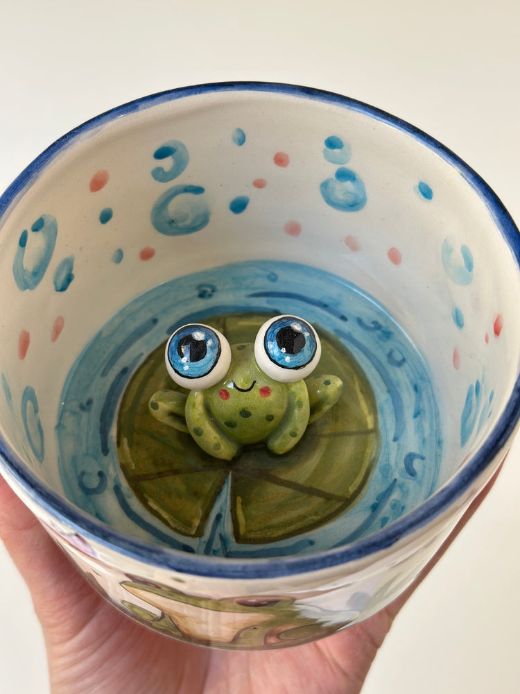 Frog handmade mug ceramic