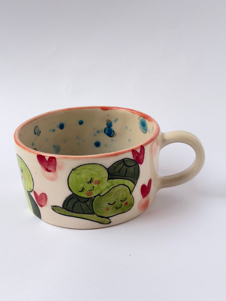 Turtles handmade ceramic mug