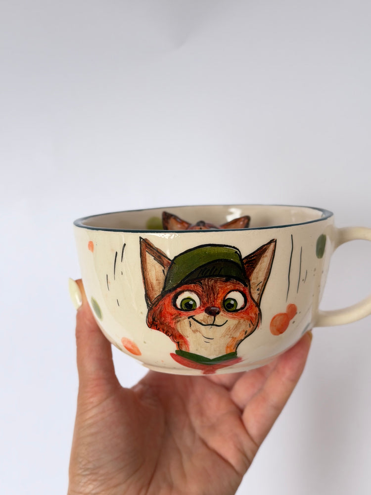 Fox handmade ceramic mug
