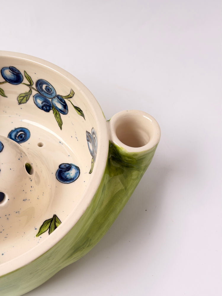 Blueberry handmade ceramic washing bowl
