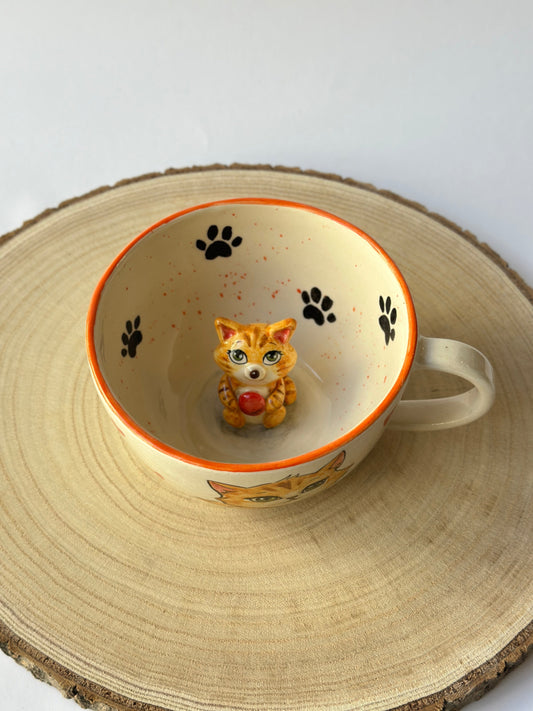 Cat handmade mug