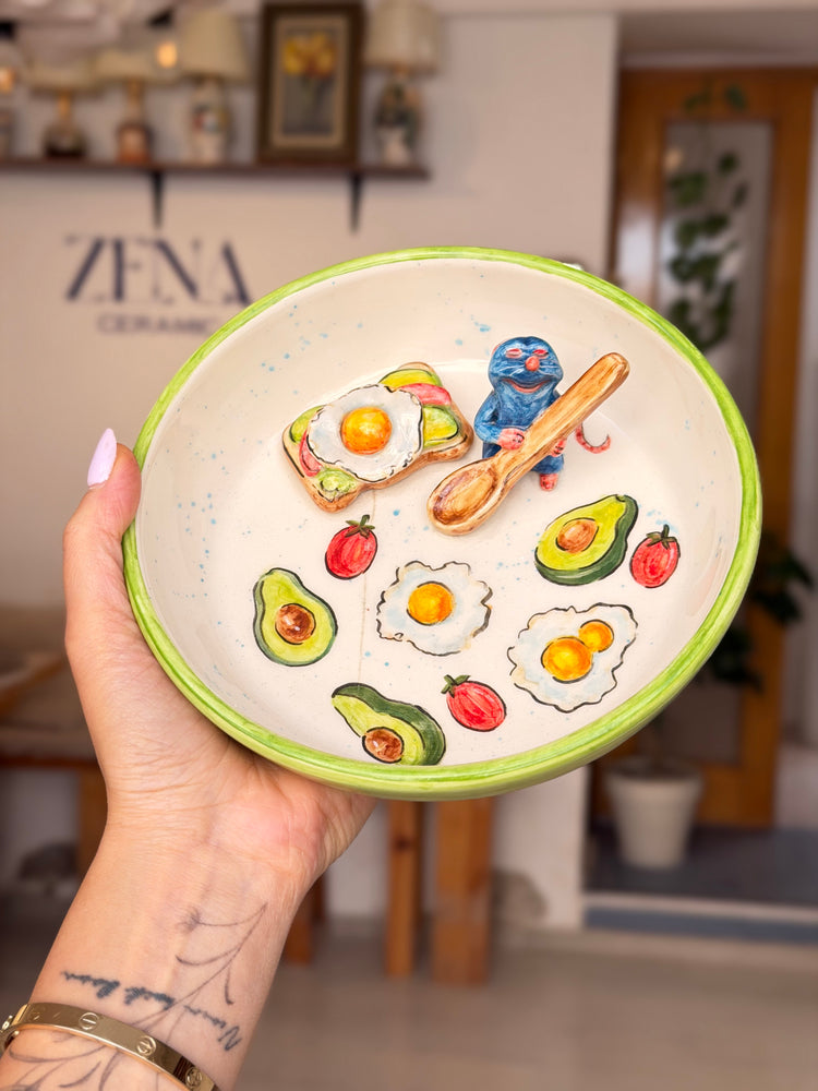 Handmade Little Prinfe bowl (Note: The product is being sold at a discounted price due to a minor defect.)