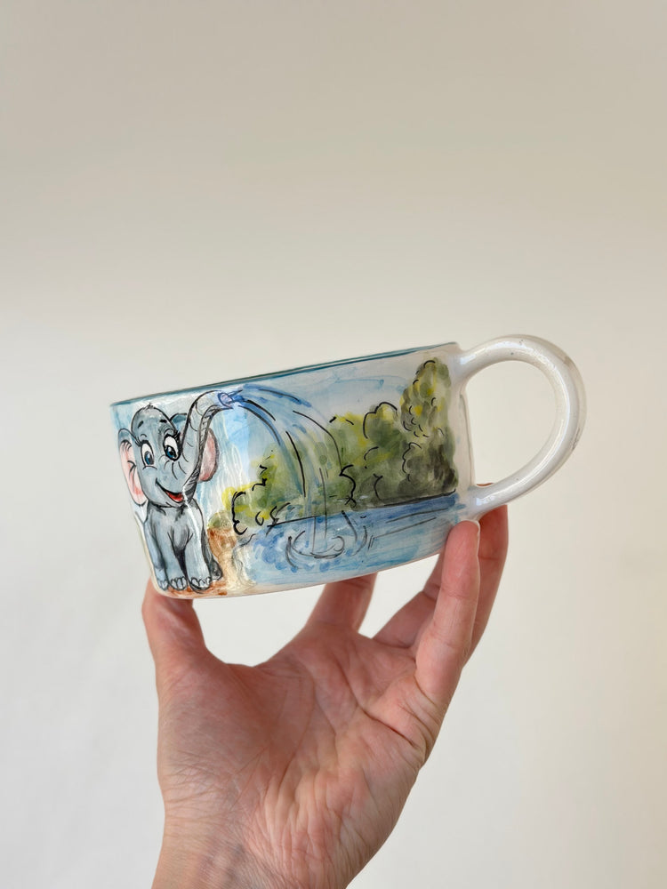 Elephant handmade mug