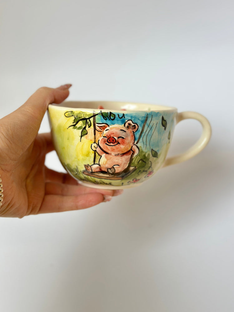 Pig handmade mug