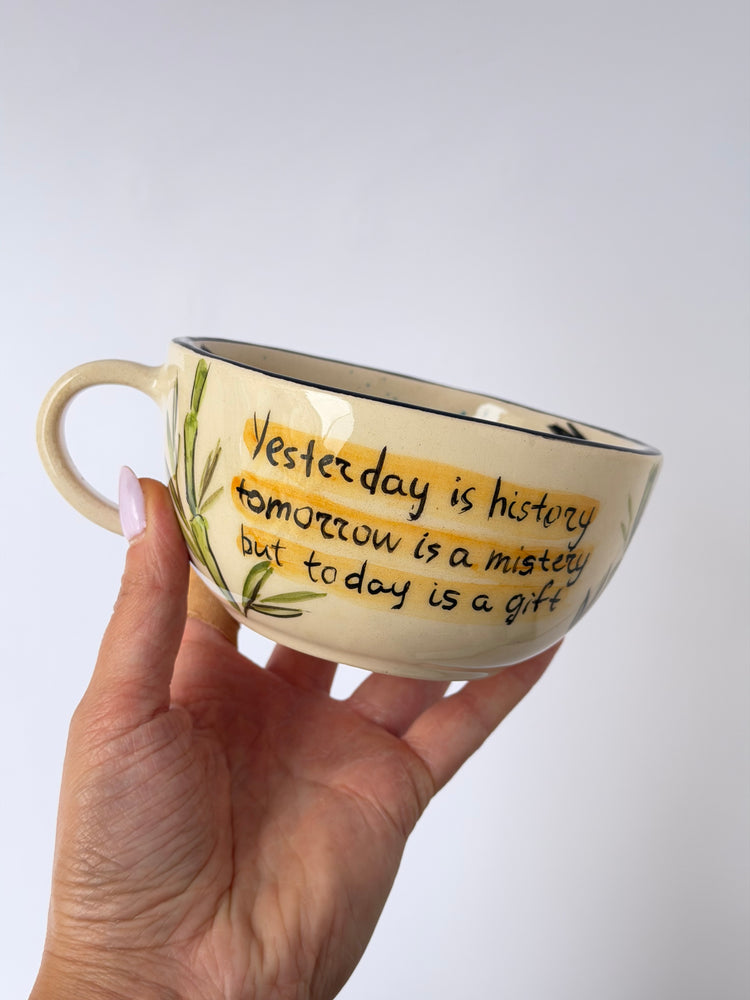 Chubby Teddy handmade ceramic mug