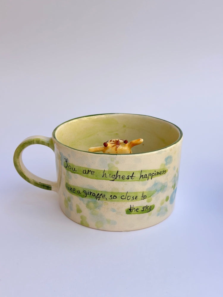 Giraffe handmade mug