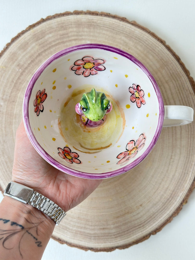 Frog handmade mug