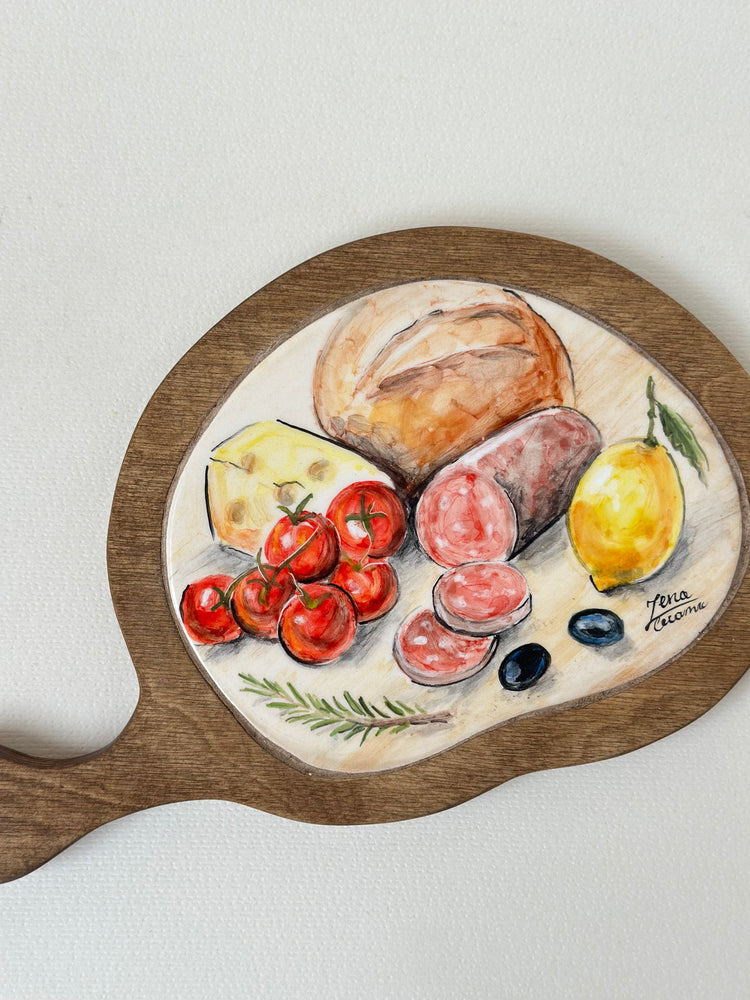 Handcrafted Wooden and Ceramic Serving Pieces