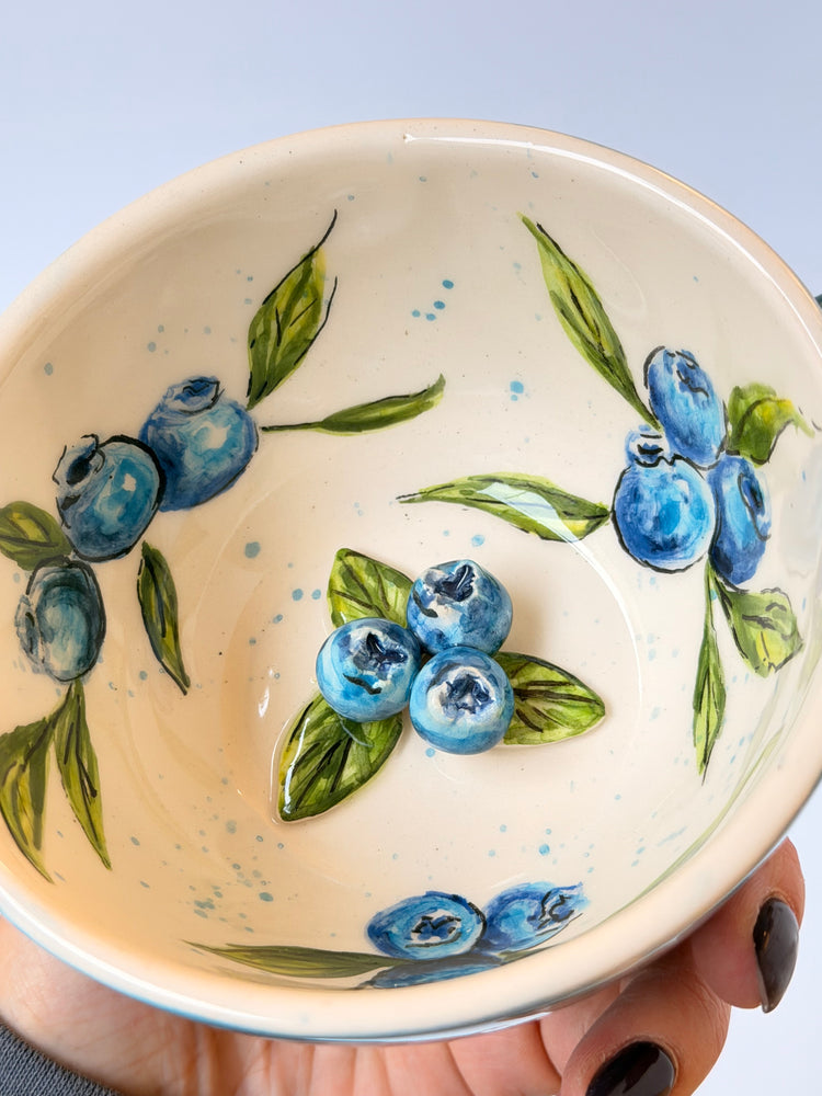 Blueberry handmade ceramic mug