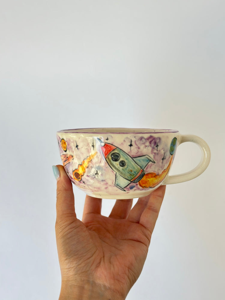 Astronaut handmade ceramic mug