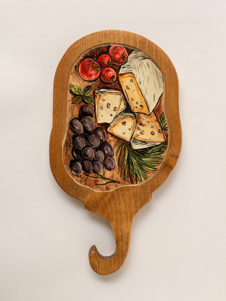 Ceramic & Wood Charcuterie Serving board ( 30x16)