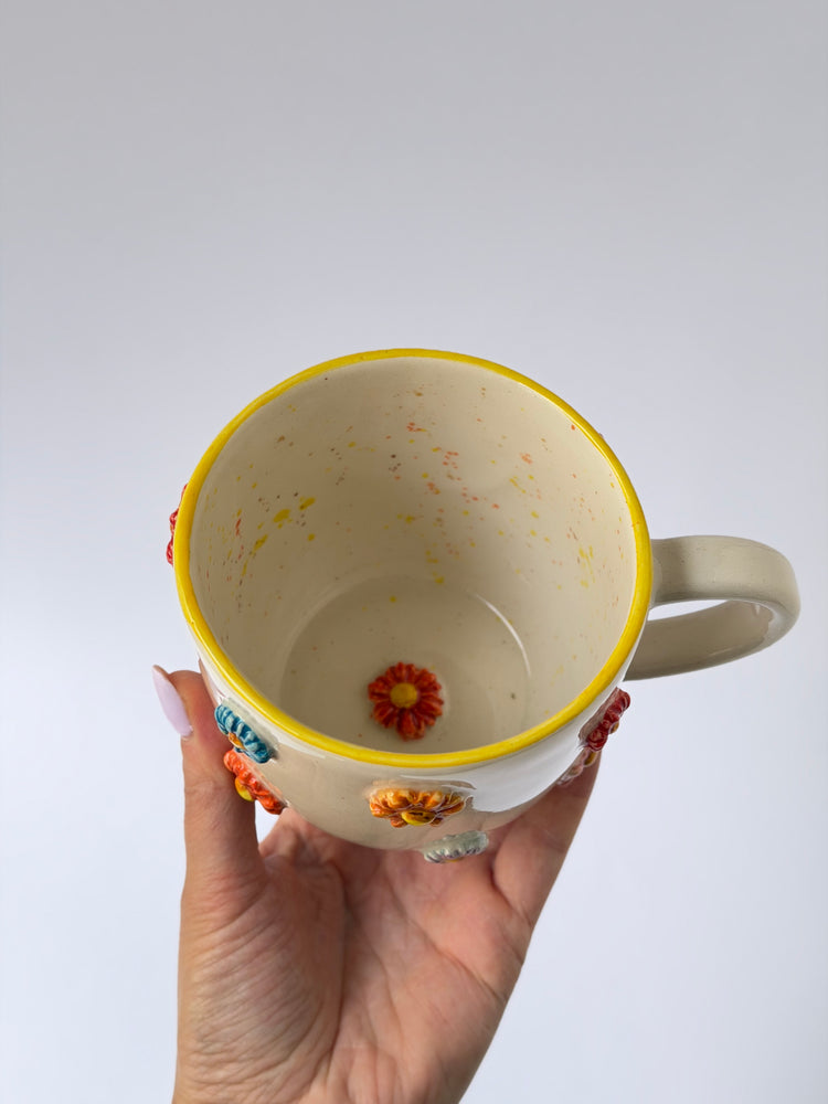 Daisy handmade ceramic mug