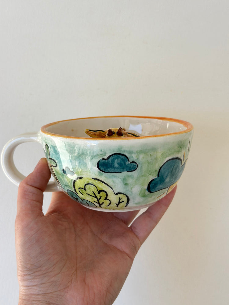 Giraffe handmade mug
