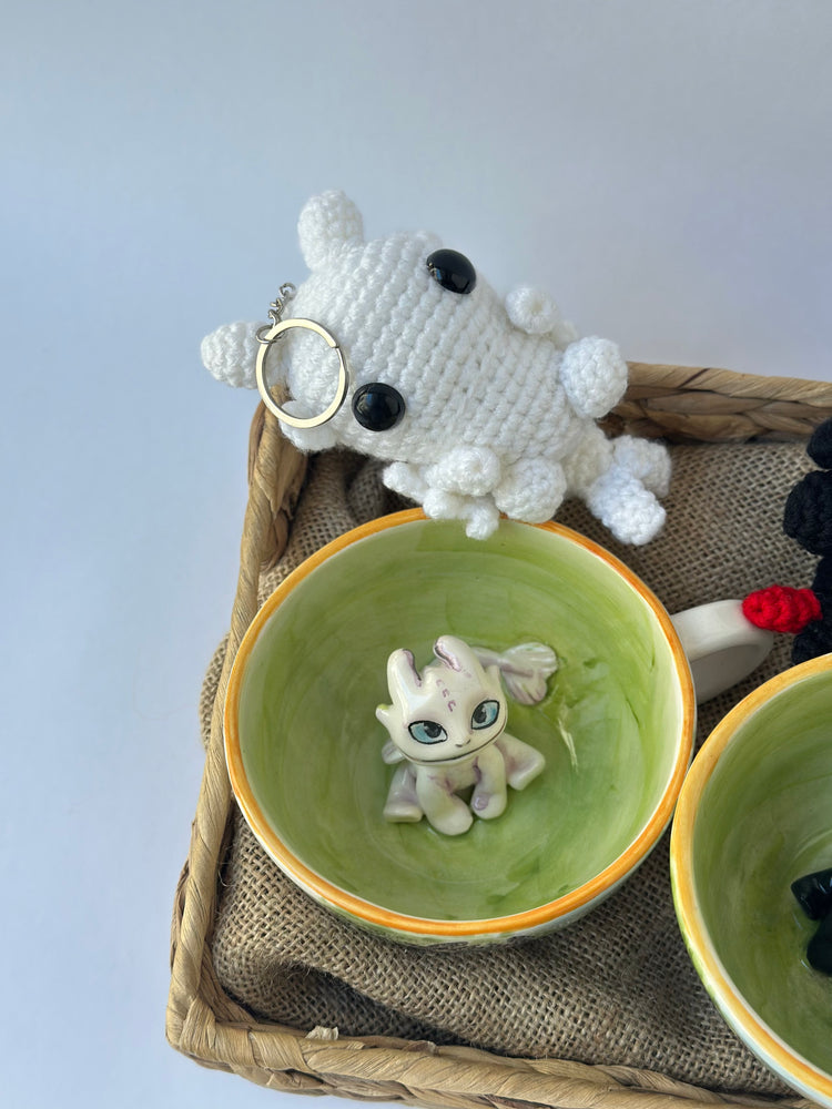 Dragons handmade couple mugs and keychans
