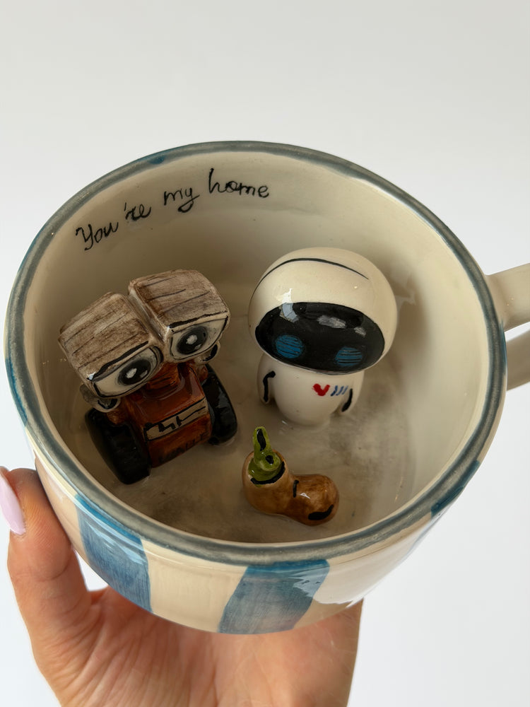 Couple handmade ceramic mug