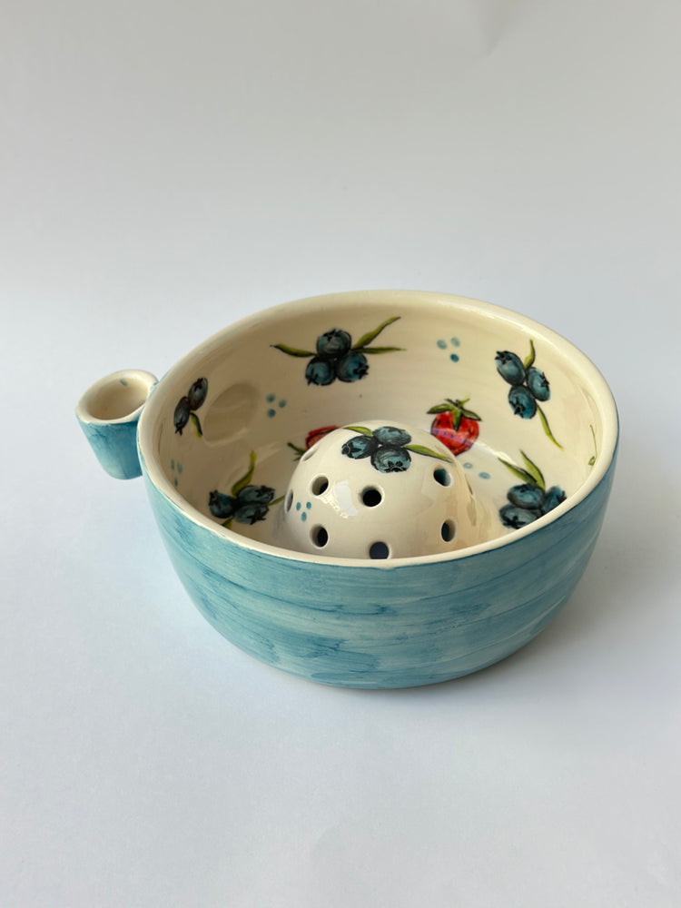 Handmade ceramic berry bowl