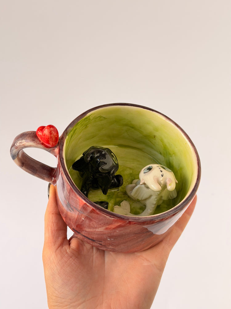 Dragons handmade ceramic mug