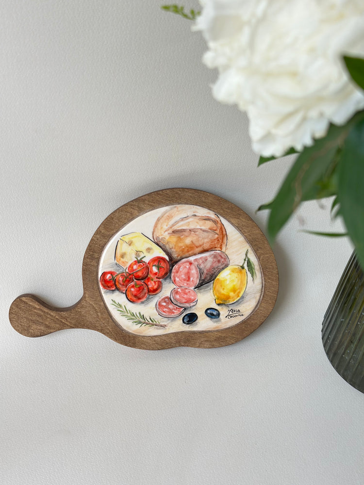 Handcrafted Wooden and Ceramic Serving Pieces