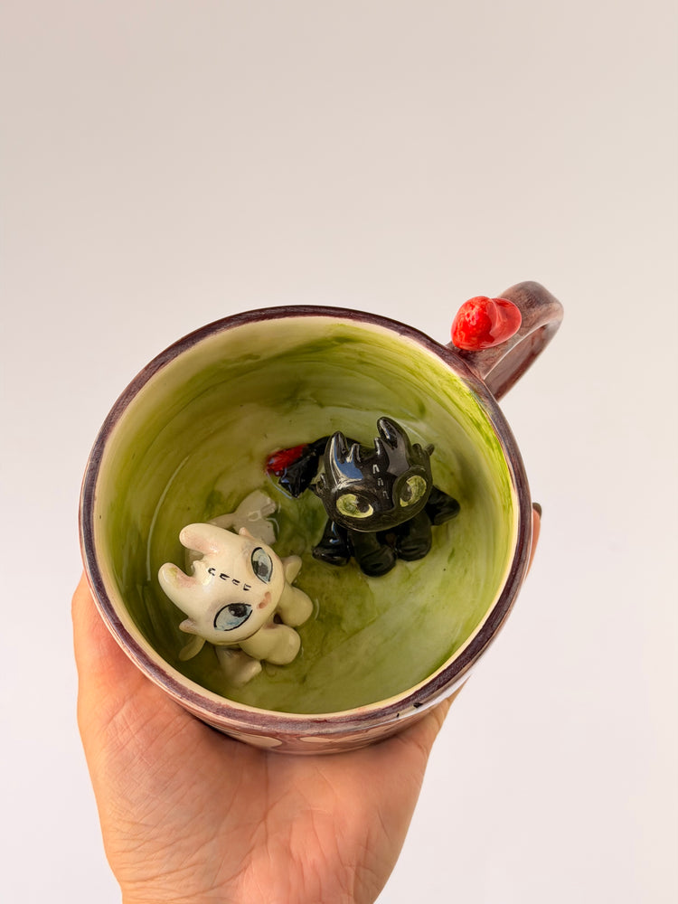 Dragons handmade ceramic mug