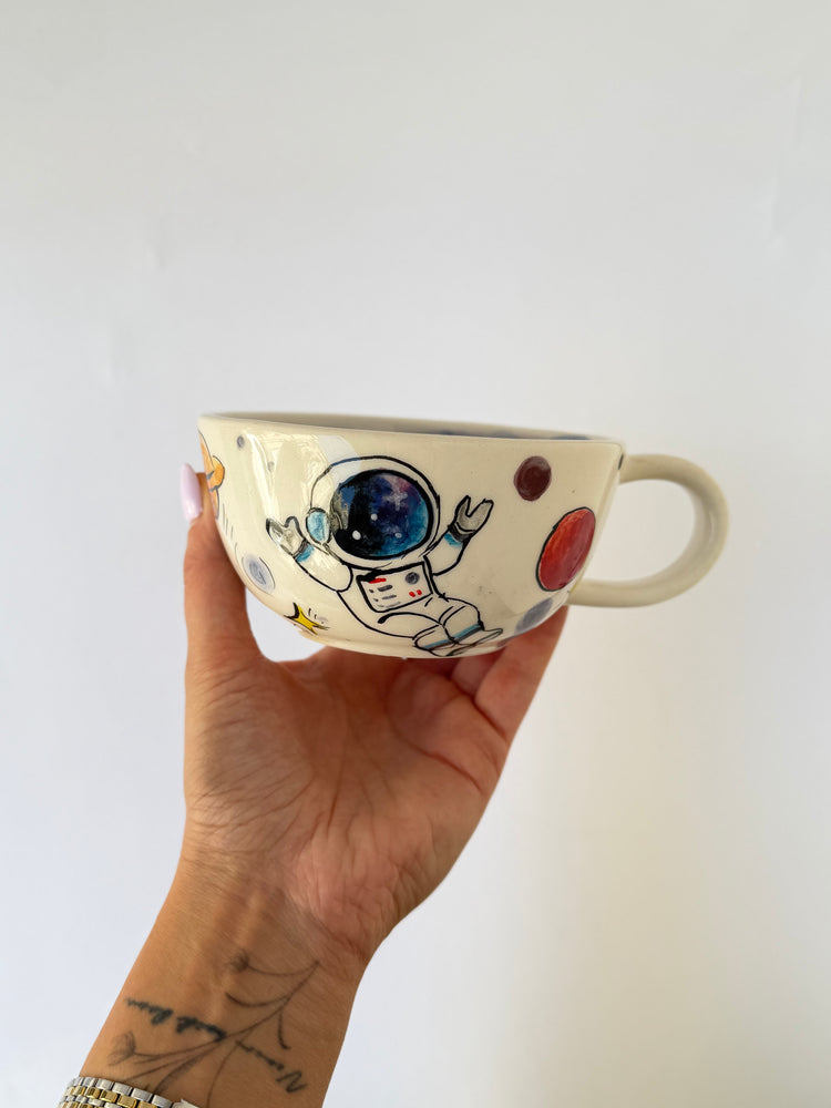 Astronaut handmade ceramic mug