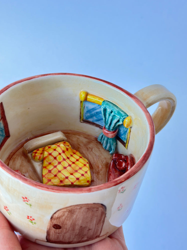 Handmade home decor ceramic mug