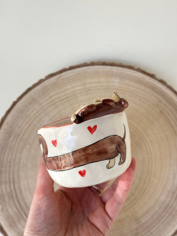 Dachshund handmade cup