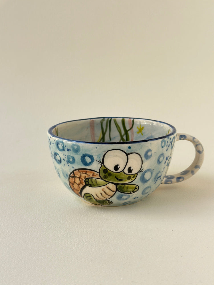 Turtle handmade mug