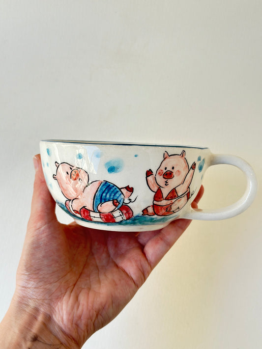 Pig handmade mug